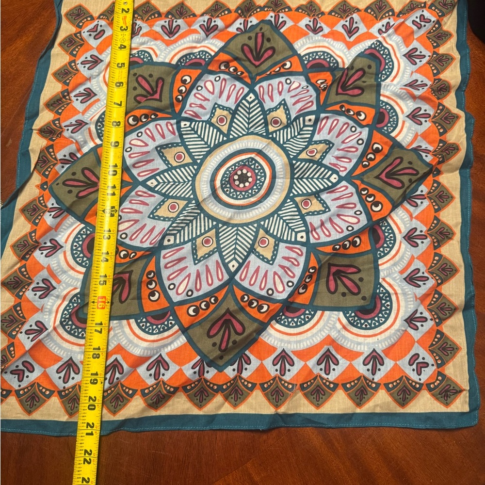 Colorful Mandala Pattern Scarf - Picture 2 of 4